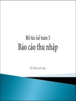 Bài giảng bổ túc kế toán 3  báo cáo thu nhập   đỗ thiên anh tuấn