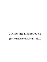 Cục dự trữ Liên Bang Mỹ  (Federal Reserve System – FED)