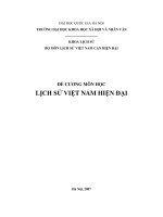 ĐỀ CƯƠNG MÔN HỌC LỊCH SỬ VIỆT NAM HIỆN ĐẠI