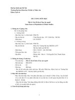 ĐỀ CưƠNG MÔN HỌC Một số vấn đề dân số học tộc ngƣời