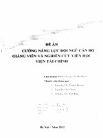 cường căng lực đội ngủ cán bộ giảng viên và nghiên cứu viên  học viện tài chính 