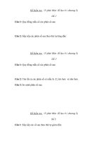 Đề kiểm tra 15 phút toán