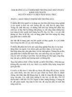 ẢNH HƯỞNG của ô NHIỄM môi TRƯỜNG đất đối với sức KHOẺ CON NGƯỜI  NGUYÊN NHÂN và BIỆN PHÁP KHẮC PHỤC 