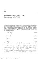 15 Maxwell’s Equations for the Electromagnetic Fied