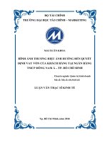 hình ảnh thương hiệu ảnh hưởng đến quyết định vay vốn của khách hàng tại ngân hàng tmcp đông nam á – tp  hồ chí minh