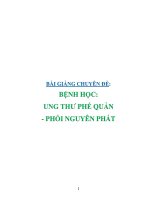 bệnh học ung thư phế quản phổi nguyên phát