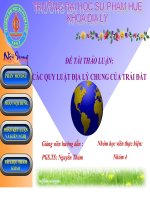 bài giảng các quy luật địa lí