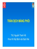 TRÀN DỊCH MÀNG PHỔI