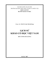 ĐỀ CƯƠNG LỊCH SỬ KHẢO CỔ HỌC VIỆT NAM