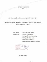 đanh giá mức độ hài lòng của người nộp thuế với cơ quan thuế 