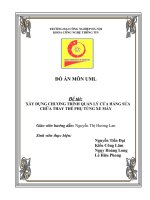 ĐỒ ÁN MÔN UML: XÂY DỰNG CHƯƠNG TRÌNH QUẢN LÝ CỬA HÀNG SỬA CHỮA THAY THẾ PHỤ TÙNG XE MÁY