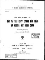 Góp phần nghiên cứu gãy và trật khớp xương bàn chân và xương đốt ngòn chân 