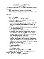 HỘI CHỨNG SUY hô hấp cấp TIẾN TRIỂN 