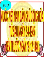 Bài 17. Nước Việt Nam Dân chủ Cộng hoà từ sau ngày 2-9-1945 đến trước ngày 19-12-1946