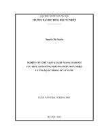 Nghiên cứu chế tạo vật liệu mangan đioxit cấu trúc nano bằng phương pháp thủy nhiệt và ứng dụng trong xử lý nước 
