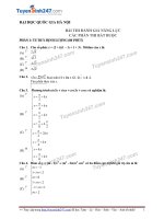 Bài thi đánh giá năng lực các phần thi bắt buộc của DHQG hà nội ( kèm lời giải chi tiết)