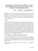 Mối tương quan giữa khả năng chịu tải của đất (soil bearing capacity) và mô đun phản lực nền (modulus of subgrade reaction)