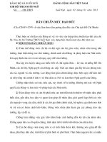 Toàn bộ hồ sơ kiểm tra Chi bộ cuối năm 2013