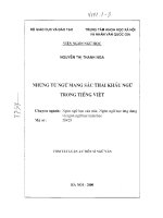 Những từ ngữ mang sắc thái khẩu ngữ trong tiếng việt 