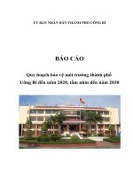 Quy hoạch bảo vệ môi trường thành phố Uông Bí, tỉnh Quảng Ninh năm 2020 tầm nhìn đến năm 2030