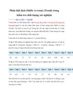 Phân biệt lệch (shift) và trượt (trend) trong kiểm tra chất lượng xét nghiệm 