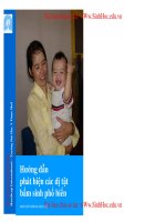 Hướng dẫn  phát hiện các dị tật  bẩm sinh phổ biến