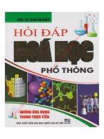 HỎI đáp hóa học PHỔ THÔNG NHỮNG ỨNG DỤNG TRONG THỰC TIỄN   CAO cự GIÁC