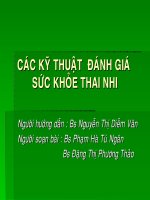 SA sản các kĩ thuật đánh giá thai nhi