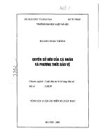 Quyền sở hữu của cá nhân và phương thức bảo vệ 