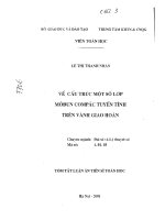 Về cấu trúc một số lớp modun compac tuyến tính trên vành giao hoán 