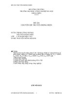 ĐỒ ÁN CHUYÊN ĐỀ TRUYỀN ĐỘNG ĐIỆN