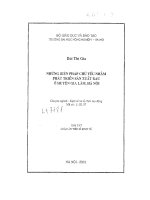Những biện pháp chủ yếu nhằm phát triển sản xuất rau ở huyện gia lâm hà nội 