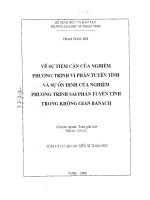 Về sự tiệm cận của nghiệm phương trình vi phân tuyến tính và sự ổn định của nghiệm