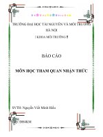 báo cáo môn học THAM QUAN NHẬN THỨC
