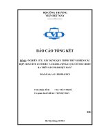 Nghiên cứu, xây dựng quy trình thử nghiệm các hợp chất hữu cơ thiếc và hàm lượng crôm (VI) có thể chiết ra trên sản phẩm dệt may