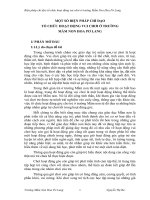 MỘT SỐ BIỆN PHÁP CHỈ ĐẠO  TỔ CHỨC HOẠT ĐỘNG VUI CHƠI Ở TRƯỜNG  MẦM NON HOA PƠ LANG