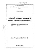 Những giải pháp phát triển kinh tế hộ nông dân vùng gò đồi tỉnh hà tây 