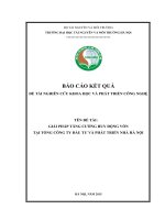 GIẢI PHÁP TĂNG CƯỜNG HUY ĐỘNG vốn tại TỔNG CÔNG TY đầu tư và PHÁT TRIỂN NHÀ hà nội 