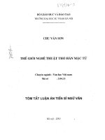 Thế giới nghệ thuật thơ hàn mặc tử 