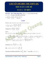 Phương pháp ép biến trong bài toán bất đẳng thức và min max