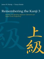 Remembering the kanji, volume 3