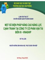 MỘT số BIỆN PHÁP NÂNG CAO NĂNG lực CẠNH TRANH tại CÔNG TY cổ PHẦN vận tải BIỂN III   VINASHIP 