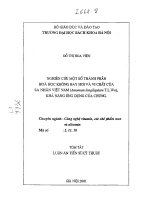 Nghiên cứu một số thành phần hóa học không bay hơi và vi chất của sa nhân việt nam 