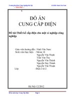 Thiết kế cấp điện cho một xí nghiệp công nghiệp