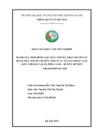 ĐÁNH GIÁ TÌNH HÌNH cấp GIẤY CHỨNG NHẬN QUYỀN sử DỤNG đất, QUYỀN sở hữu NHÀ ở và tài sản KHÁC gắn LIỀN với đất tại xã PHÚC lâm – HUYỆN mỹ đức THÀNH PHỐ hà nội 
