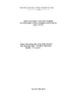 BÁO CÁO THỰC TẬP TỐT NGHIỆP NGÀNH: ĐIỆN CÔNG NGHIỆP  DÂN DỤNG