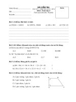 Đề + Đáp án môn Toán 4(13-14) KS HKI