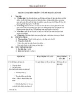 Giáo án bài Khảo sát sự biến thiên và vẽ đồ thị hàm số, chuyên đề hàm số bậc 3