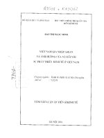 Việt nam gia nhập ASEAN và ảnh hưởng của nó đối với sự phát triển kinh tế ở việt nam