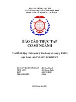 Quy trình quản lý kho hàng tại công ty TNHH một thành viên INLACO LOGISTICS 